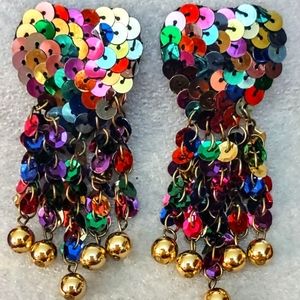 Dangle Disco Heart Earrings